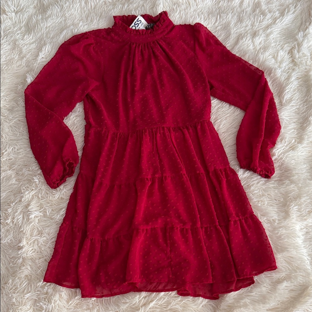 Trixxi Vibrant Red Formal Juniors Dress